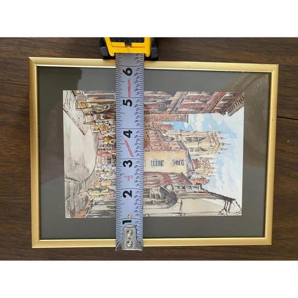 Small Framed Vintage York England Street Scene Print – Petergate & York Minster - Picture 4 of 5